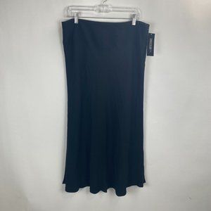 NWT Lafayette 148 New York Maxi Silhouette Solid Black Skirt